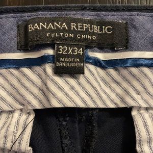 Banana Republic Fulton Stretch Chino 32 x 34 Navy